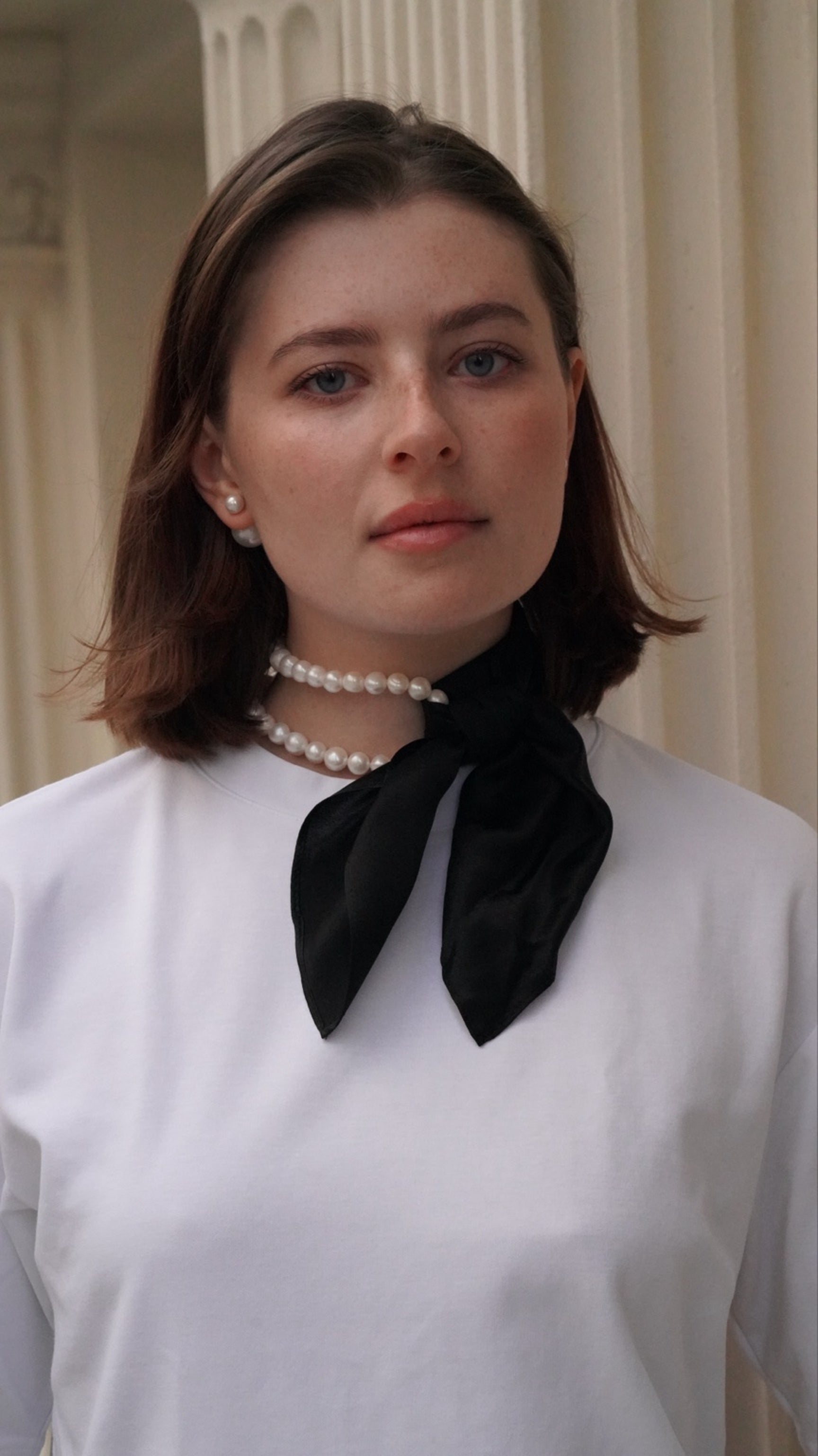 GRACE PEARL SCARF NECKLACE