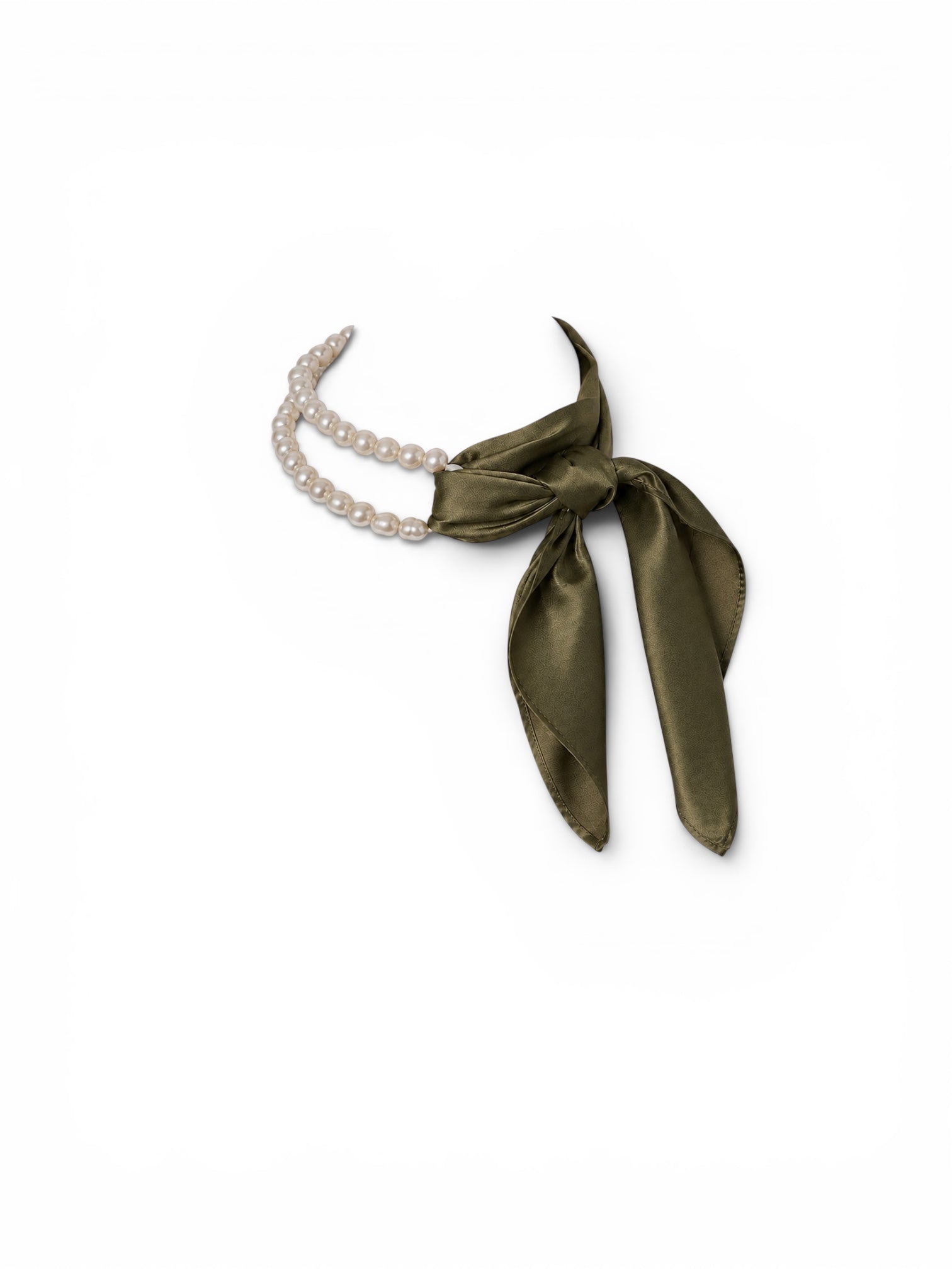 OLIVE SCARF NECKLACE