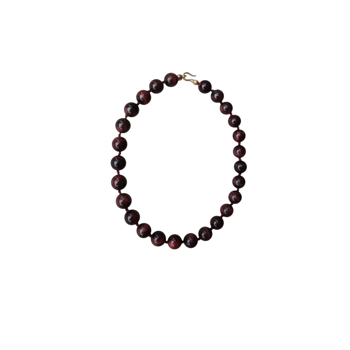 RED TIGER’S EYE NECKLACE