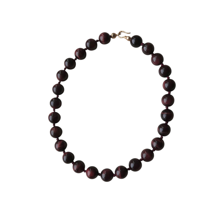 RED TIGER’S EYE NECKLACE
